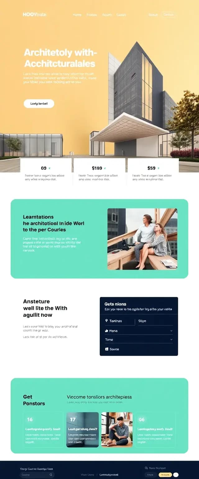 Architectural Landing Page Design by Ai Webllix